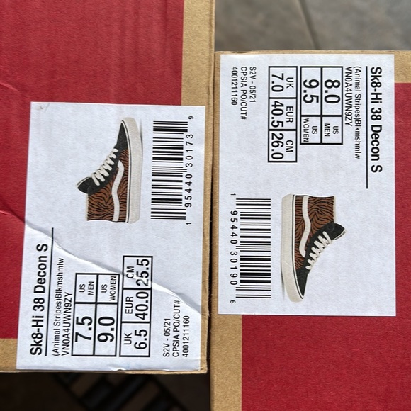 Vans Sk8-Hi 38 Decon S Animal Stripes Black Marshmallow Men’s - Picture 16 of 16